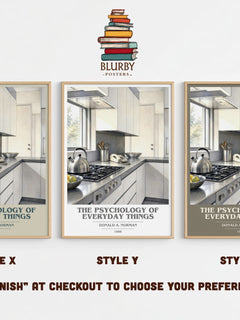 The Psychology of Everyday Things book cover print in frame leaning in hallway – non fiction wall art