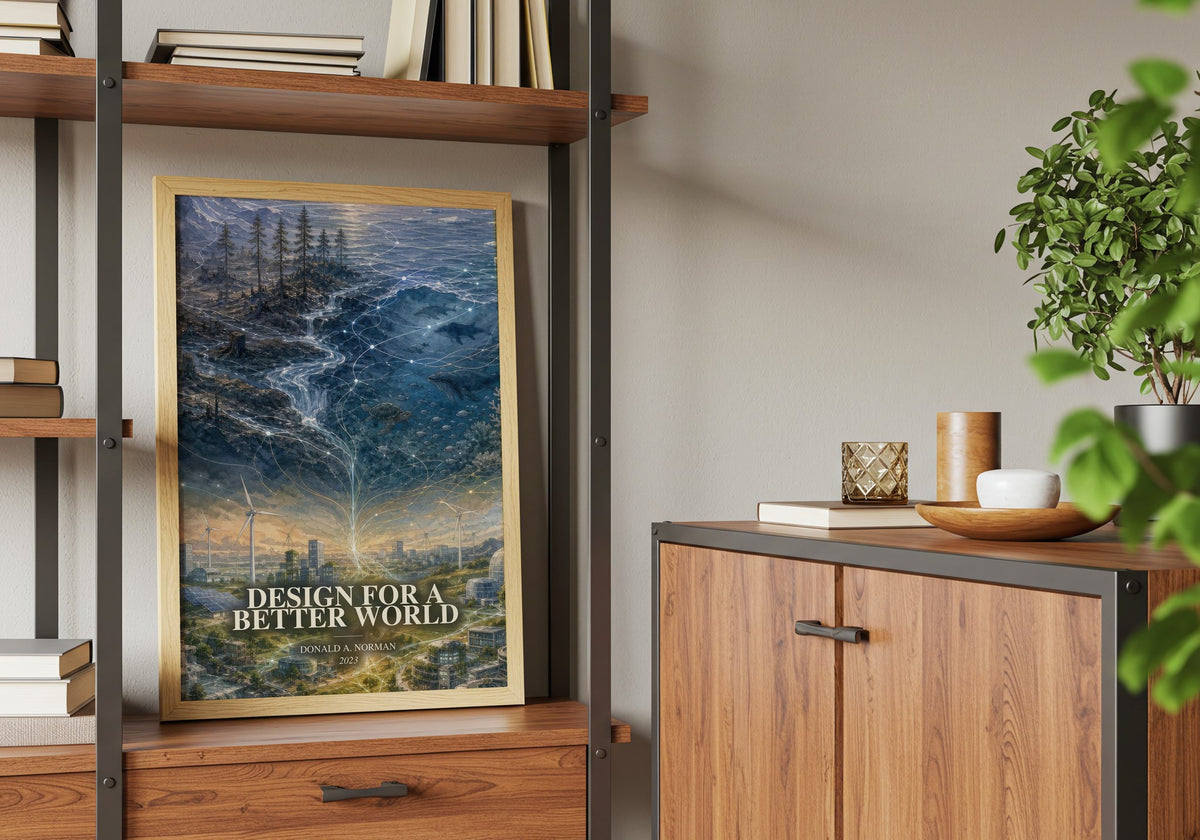 Design for a Better World book watercolour illustration paper finish options – matte satin gloss