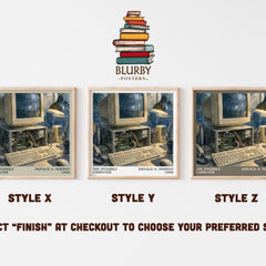 The invisible computer Literary Art Print by Donald A. Norman – Style X, Y and Z square prints side by side – choose your finish