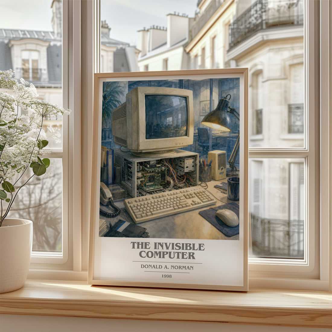 The invisible computer book cover poster colour and style options – Donald A. Norman book art