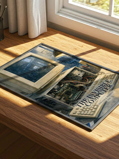 The invisible computer watercolour book poster framed on wall – non fiction wall art