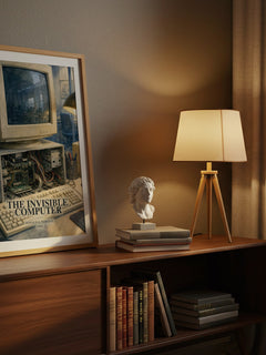 The invisible computer watercolour print on bookshelf – Donald A. Norman fan gift