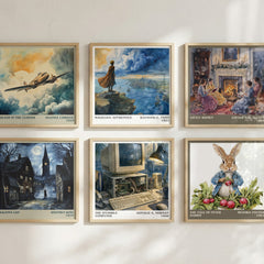 The invisible computer Literary Art Print by Donald A. Norman – square print in a six-frame gallery wall