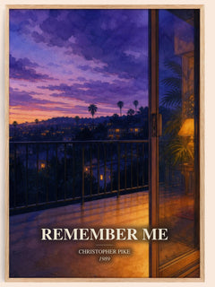 Remember Me watercolour book poster by Christopher Pike – framed literary art print