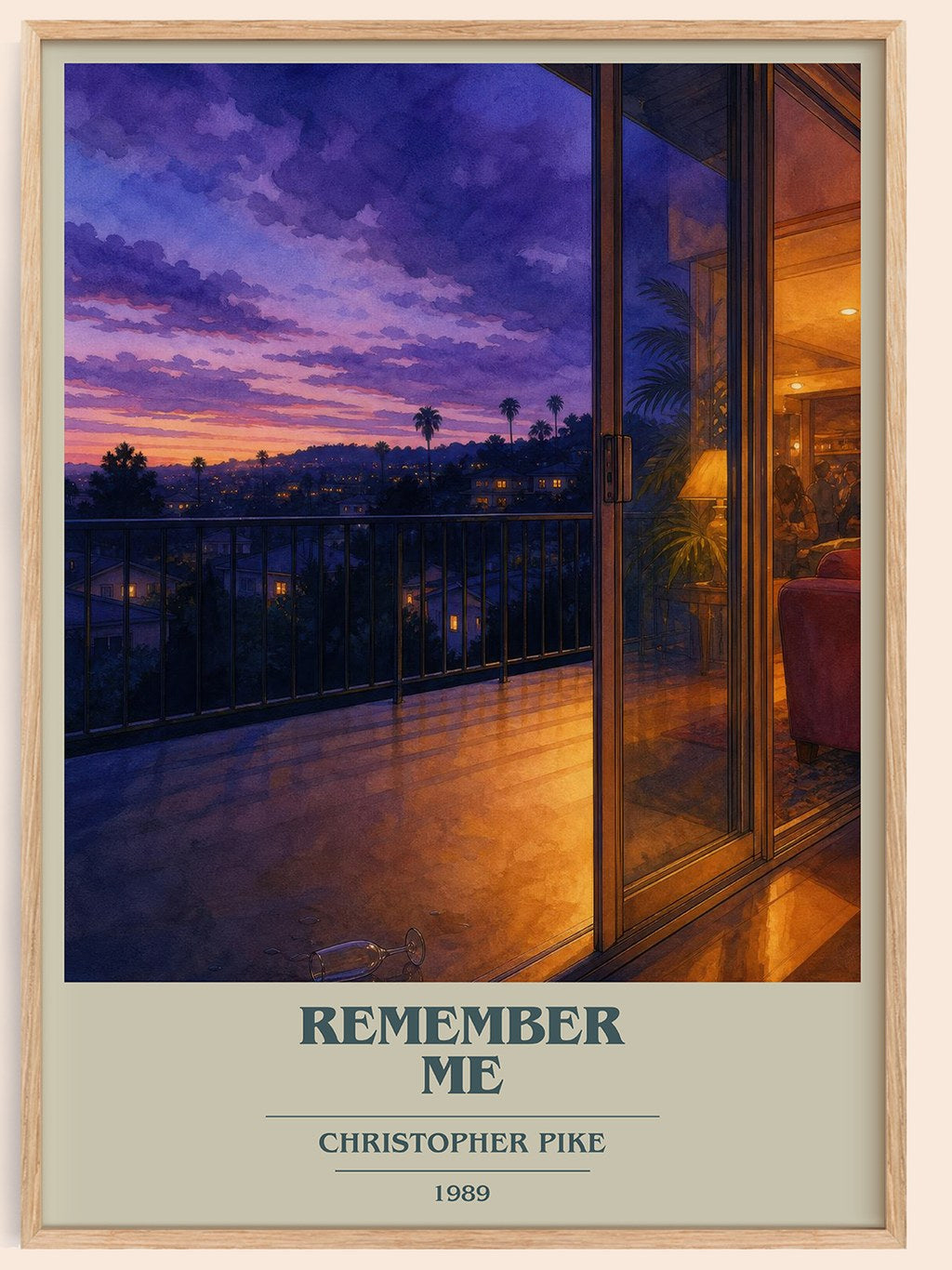 Remember Me book cover book poster by Christopher Pike – framed literary art print