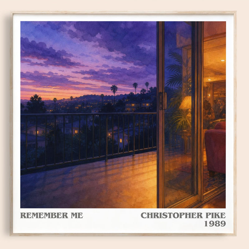 Remember Me literary book poster by Christopher Pike – framed literary art print