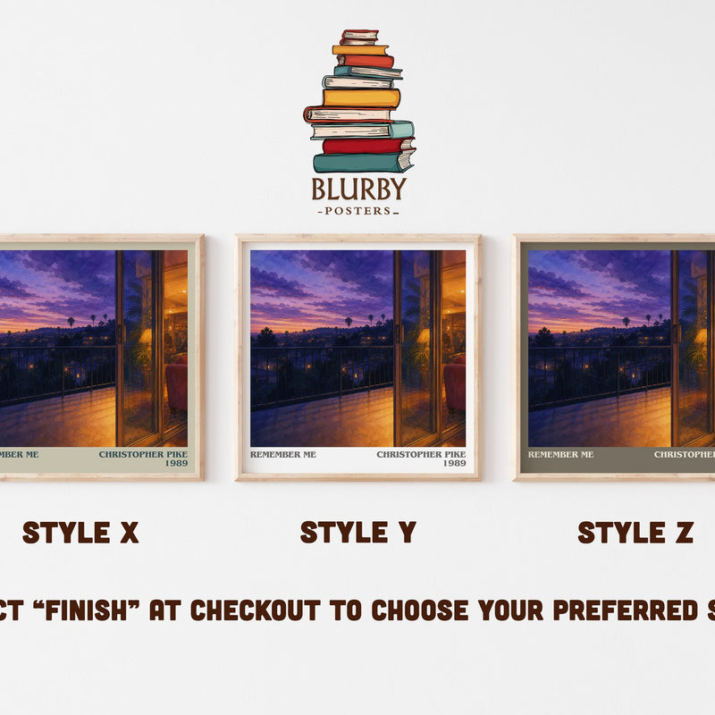 Remember Me literary print in frame leaning in hallway – young adult wall art