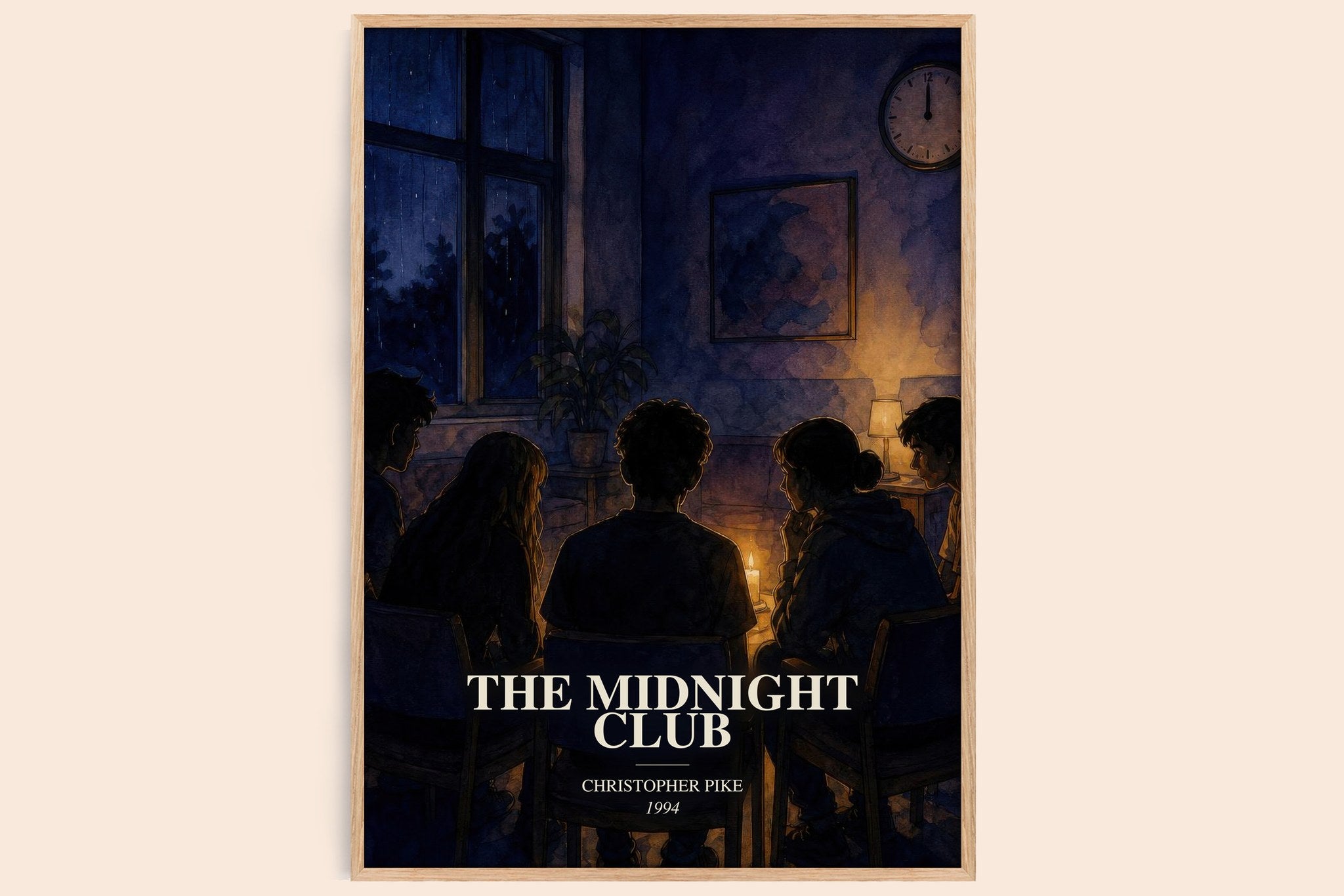 The Midnight Club Book Watercolour Illustration by Christopher Pike