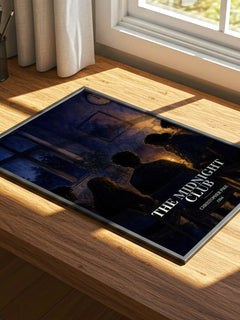 The Midnight Club watercolour book poster framed on wall – young adult wall art
