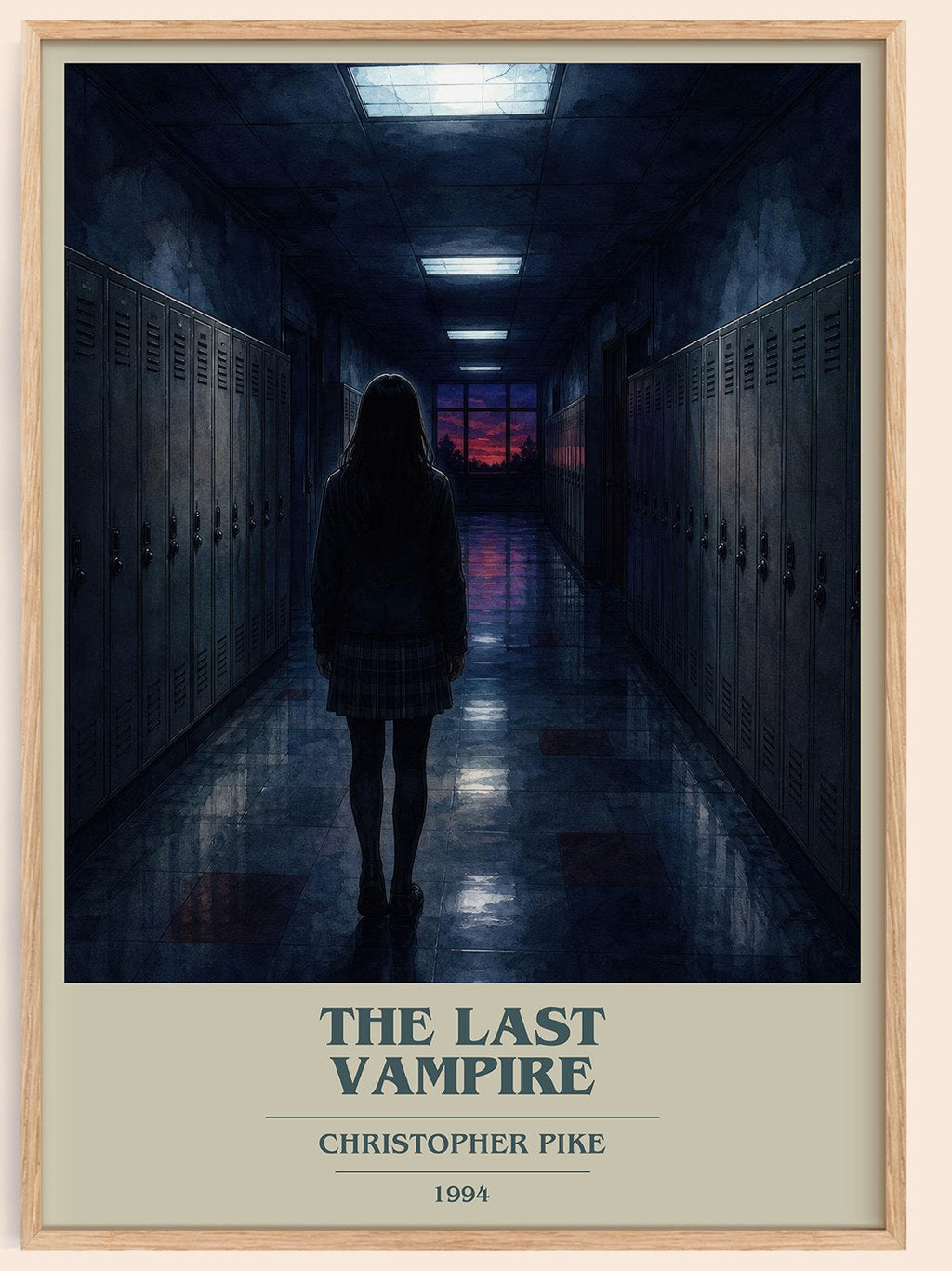 The Last Vampire book cover book poster by Christopher Pike – framed literary art print