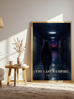 The Last Vampire watercolour print in frame leaning in hallway – young adult wall art