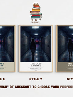 The Last Vampire Book Cover Poster by Christopher Pike – Style X, Y and Z side by side – choose your finish