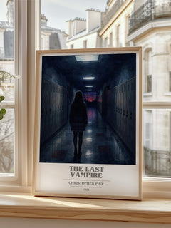 The Last Vampire Book Cover Poster by Christopher Pike – framed print by a bright window