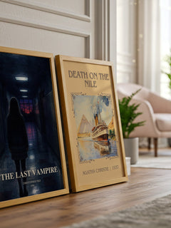 The Last Vampire watercolour print framed by window – literary home decor