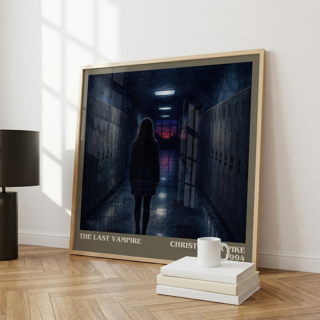 The Last Vampire literary print framed by window – literary home decor