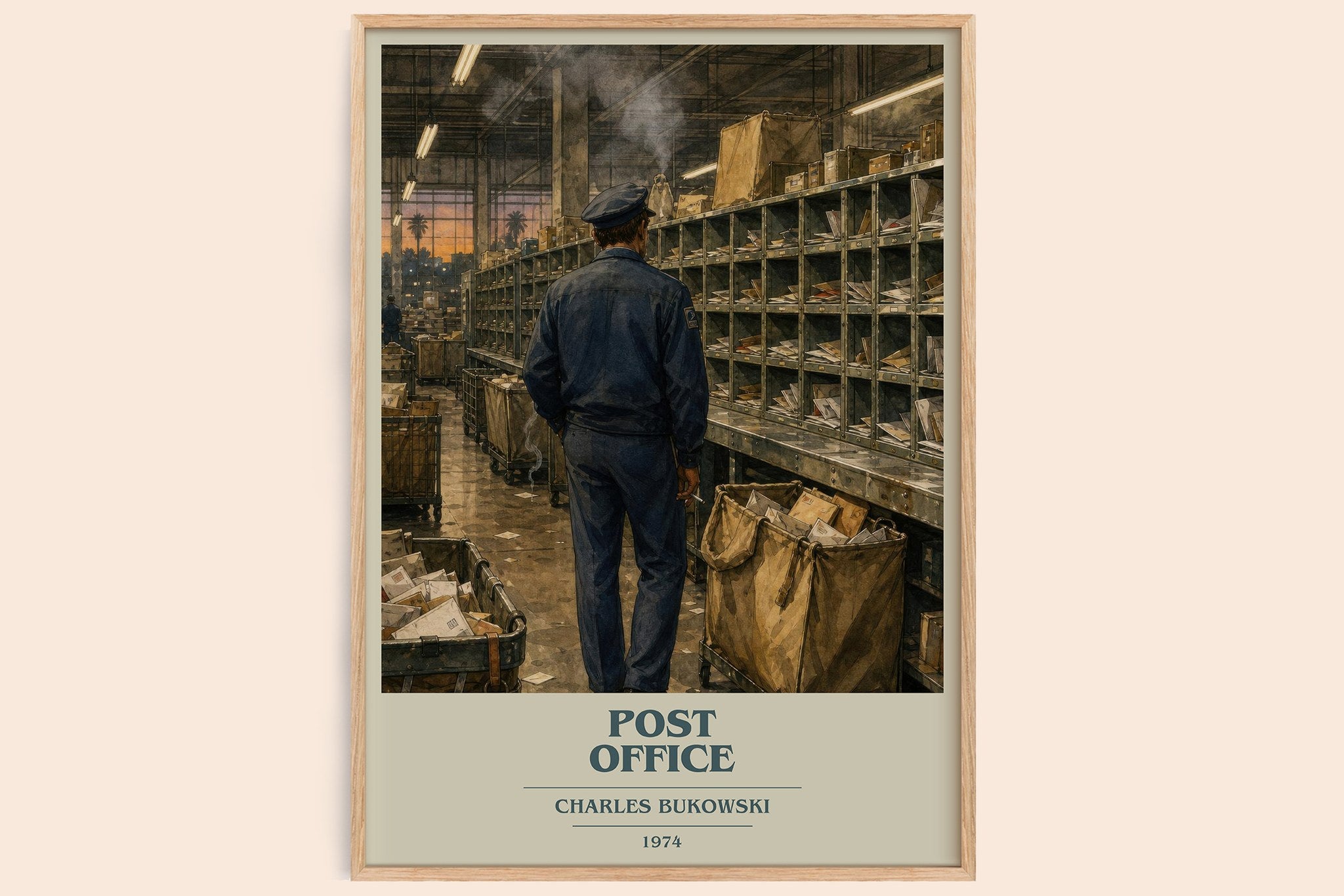 Post office Book Cover Poster by Charles Bukowski