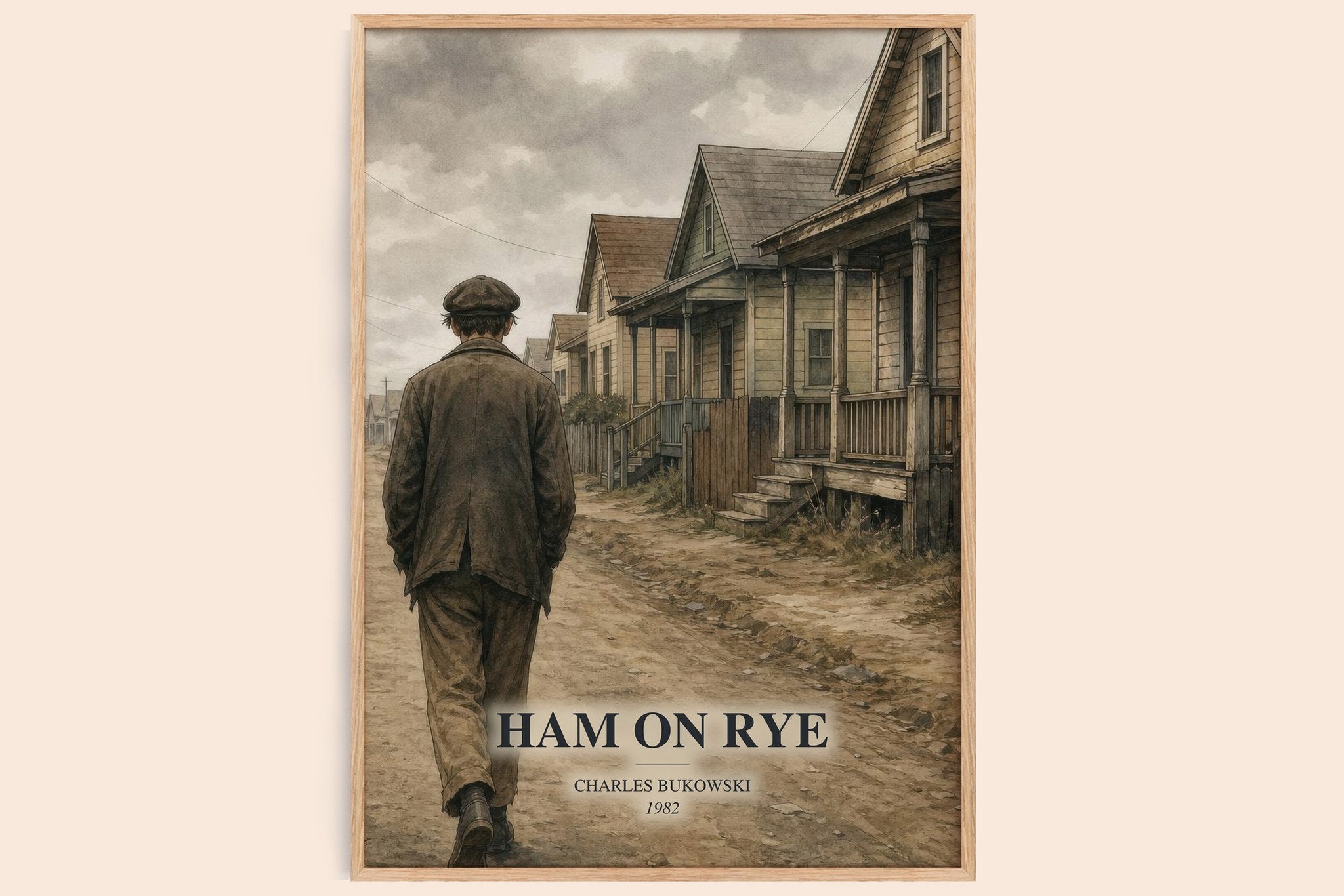 Ham on Rye Book Watercolour Illustration by Charles Bukowski