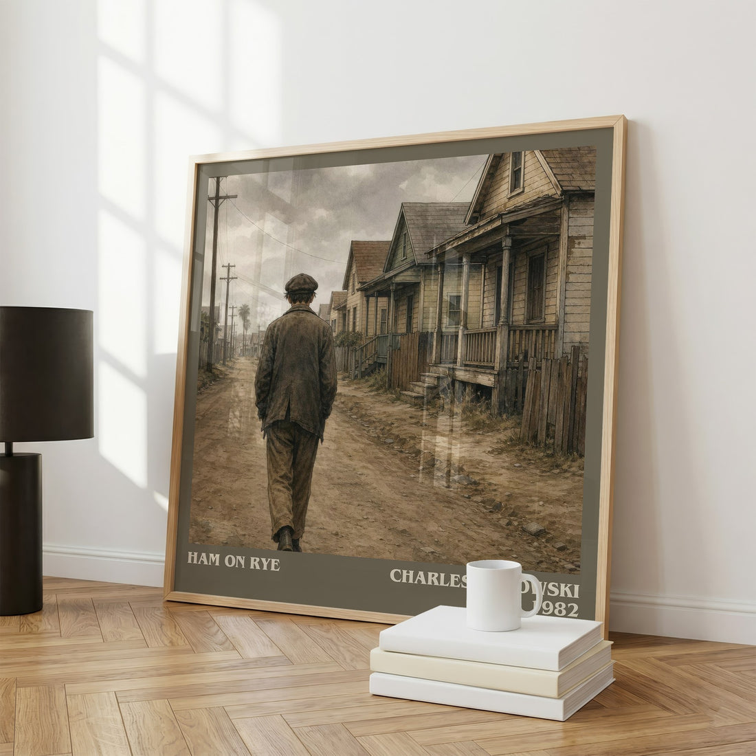 Ham on Rye literary print framed by window – literary home decor