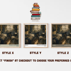 Women literary print in frame leaning in hallway – literary fiction wall art