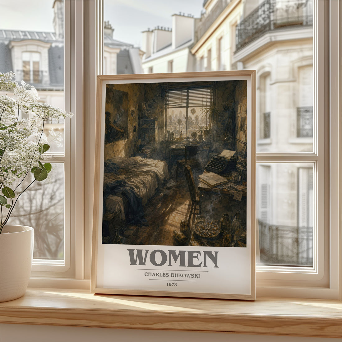 Women book cover poster colour and style options – Charles Bukowski book art