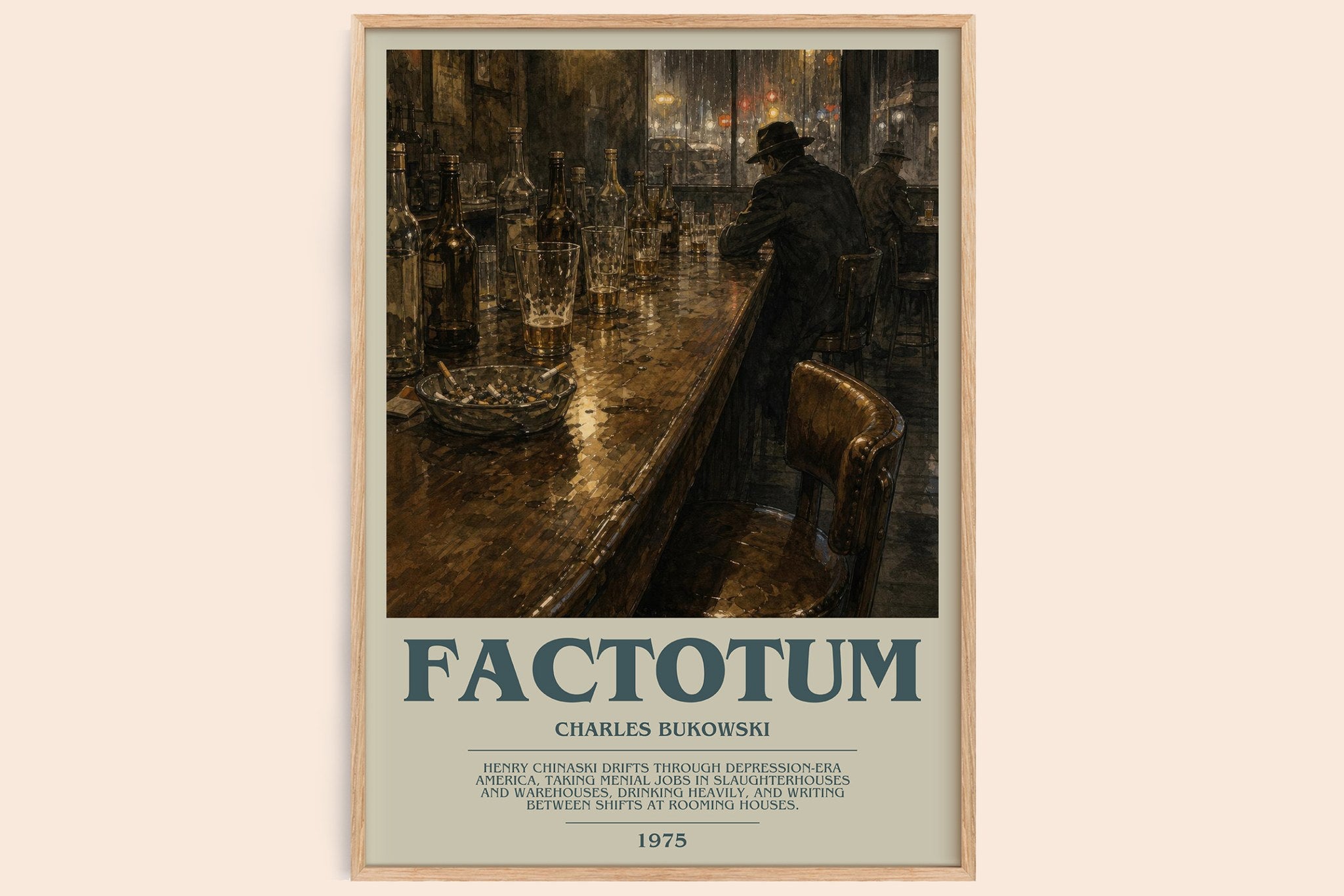 Factotum Bookish Wall Art by Charles Bukowski