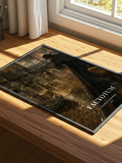 Factotum watercolour book poster framed on wall – literary fiction wall art