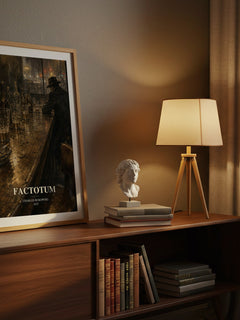 Factotum watercolour print on bookshelf – Charles Bukowski fan gift