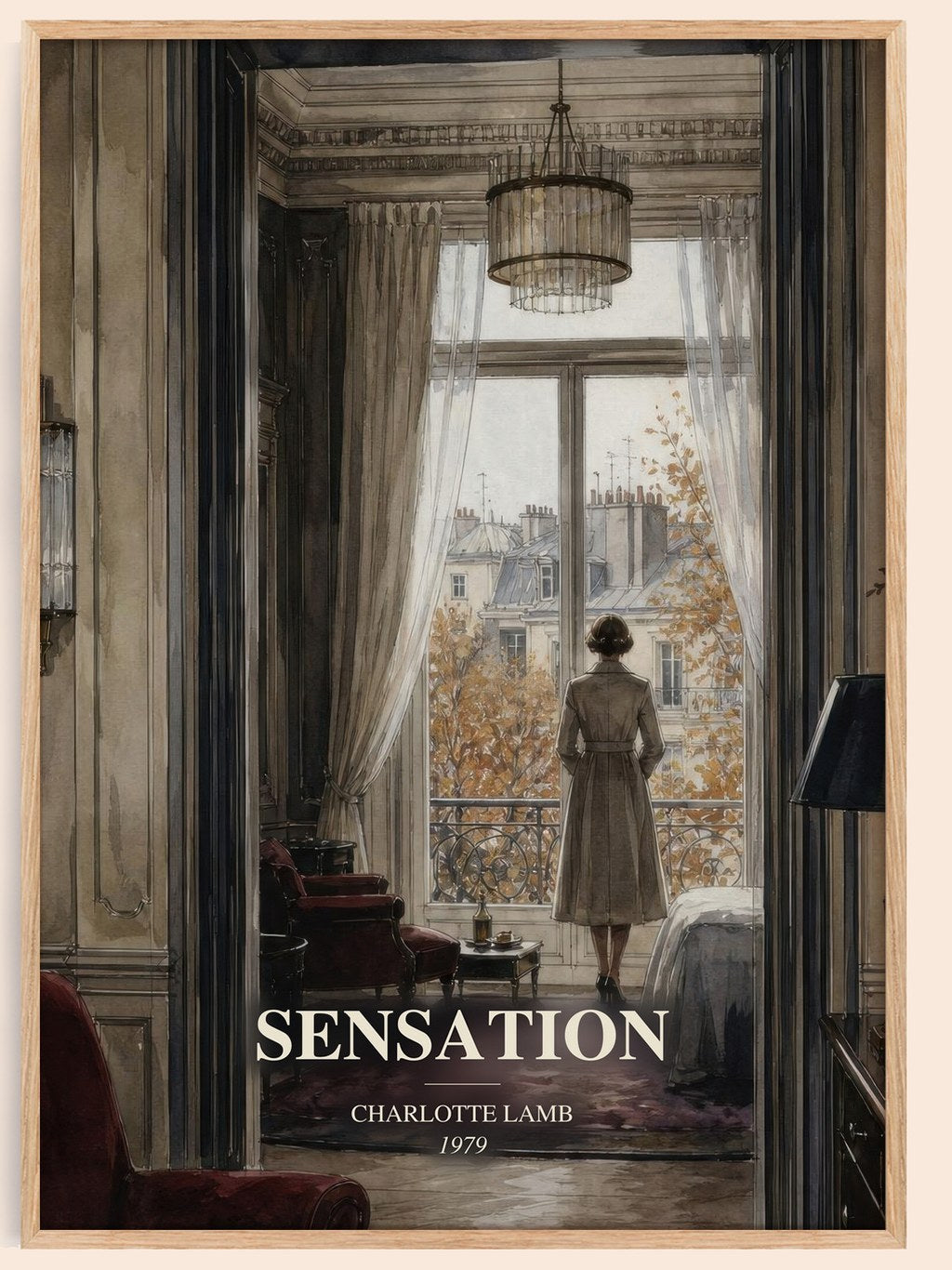 Sensation watercolour book poster by Charlotte Lamb – framed literary art print