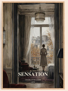 Sensation watercolour book poster by Charlotte Lamb – framed literary art print