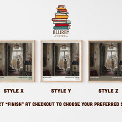 Sensation literary print in frame leaning in hallway – romance wall art