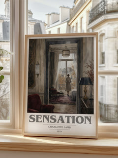 Sensation book cover poster colour and style options – Charlotte Lamb book art