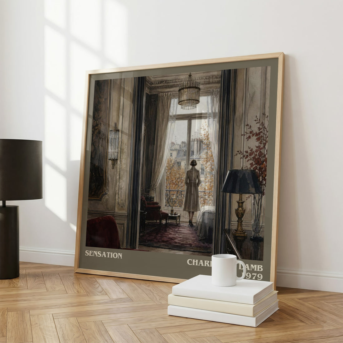 Sensation literary print framed by window – literary home decor