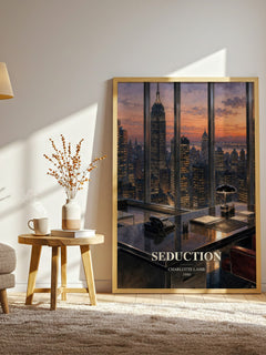 Seduction watercolour print in frame leaning in hallway – romance wall art
