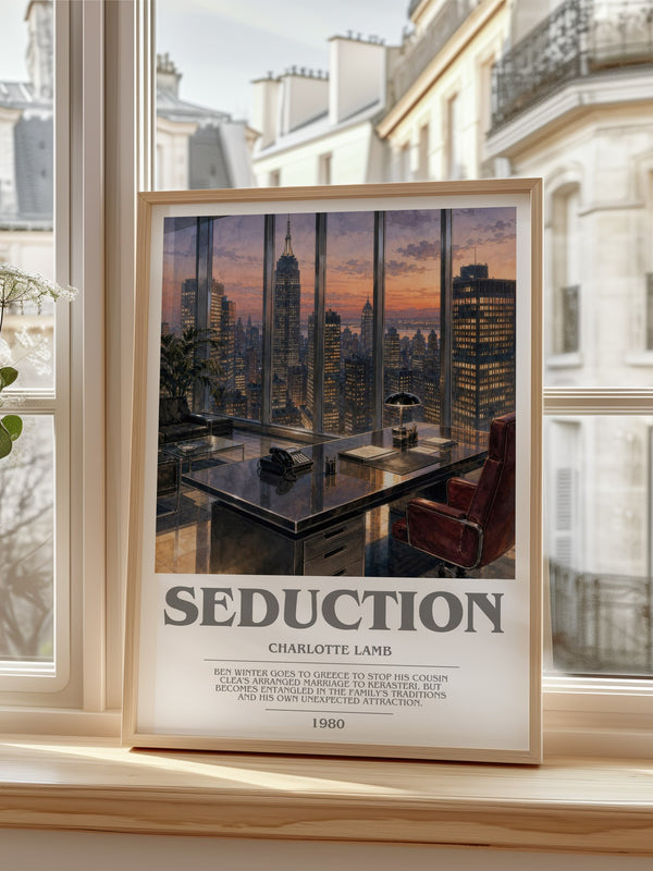 Seduction bookish poster colour and style options – Charlotte Lamb book art