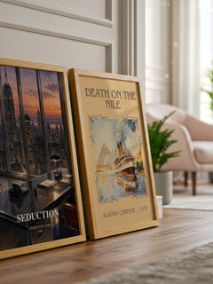 Seduction watercolour print framed by window – literary home decor