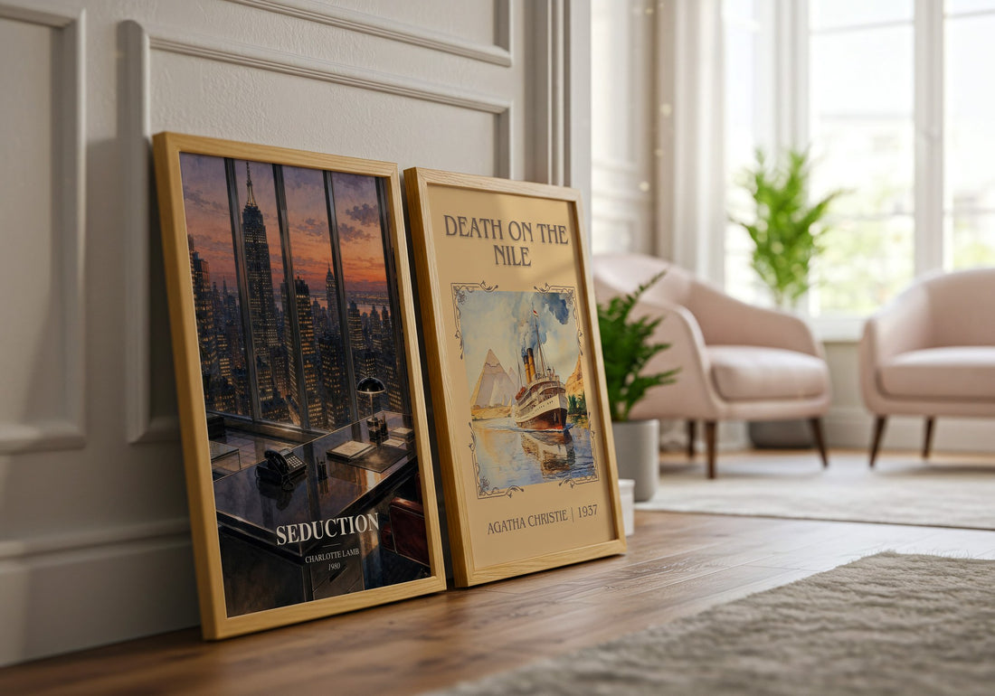 Seduction watercolour print framed by window – literary home decor