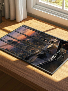 Seduction watercolour book poster framed on wall – romance wall art