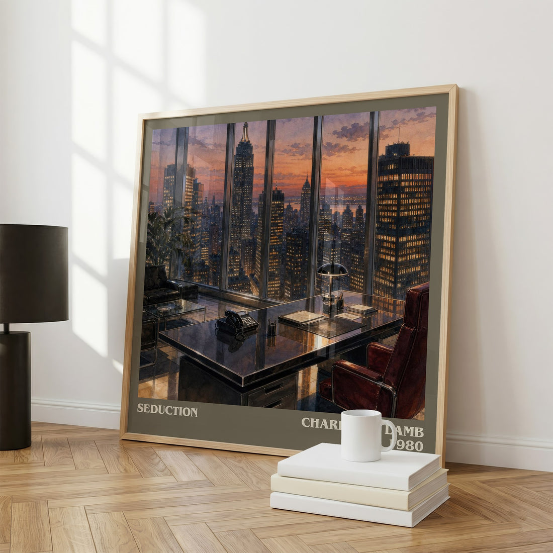 Seduction literary print framed by window – literary home decor