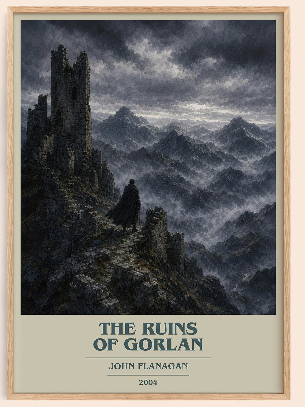 The Ruins of Gorlan book cover book poster by John Flanagan – framed literary art print