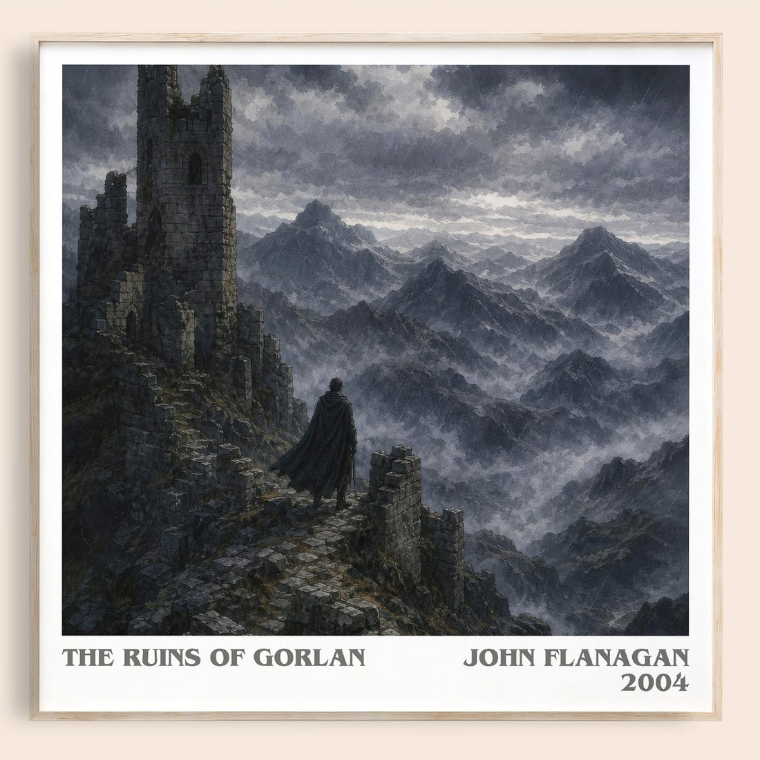 The Ruins of Gorlan literary book poster by John Flanagan – framed literary art print
