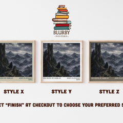 The Ruins of Gorlan literary print in frame leaning in hallway – fantasy wall art