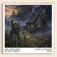 The Sorcerer of the North literary book poster by John Flanagan – framed literary art print