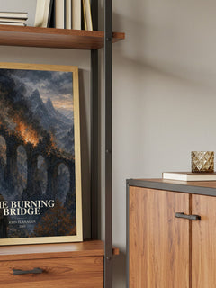 The Burning Bridge book watercolour illustration paper finish options – matte satin gloss