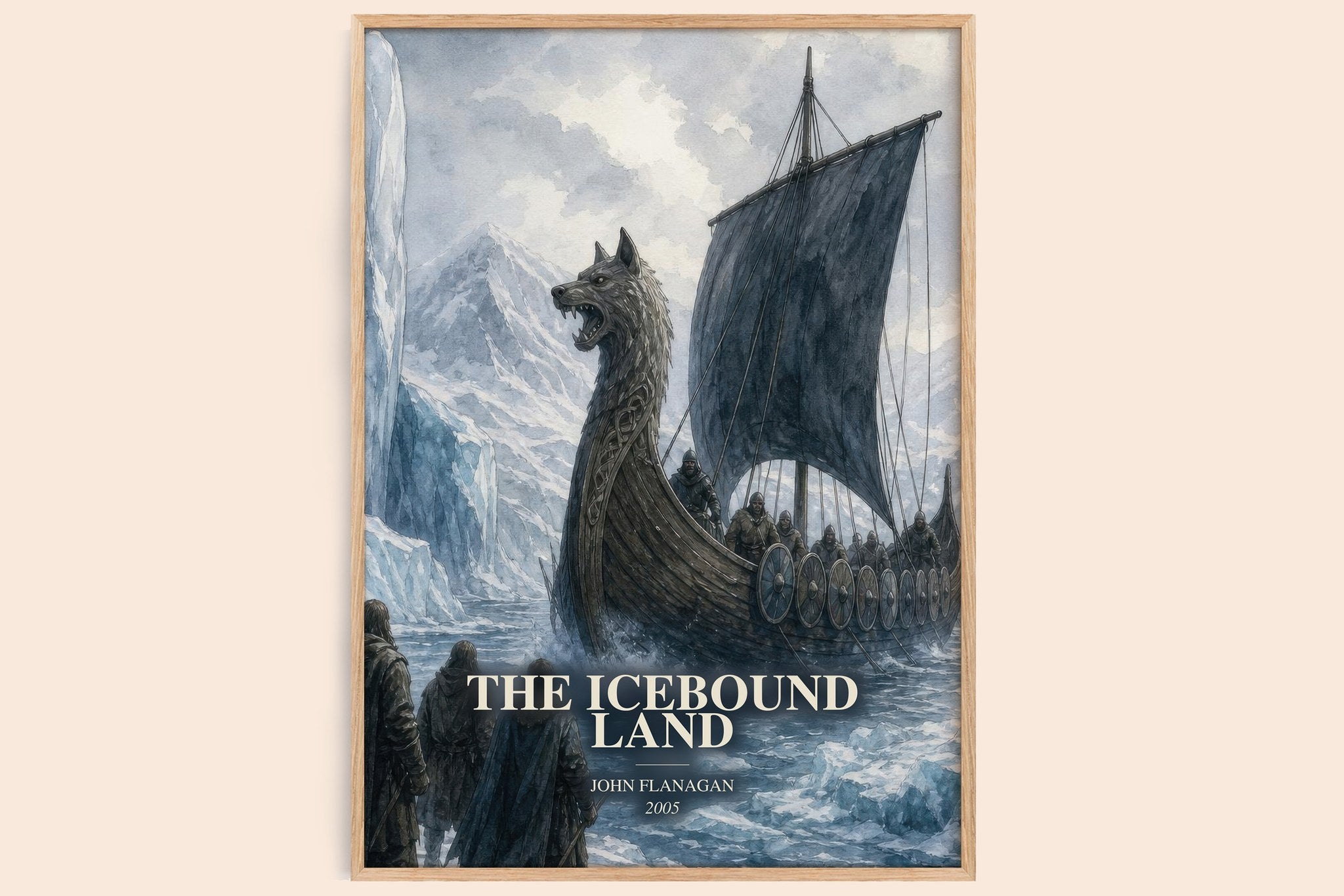 The Icebound Land Book Watercolour Illustration by John Flanagan