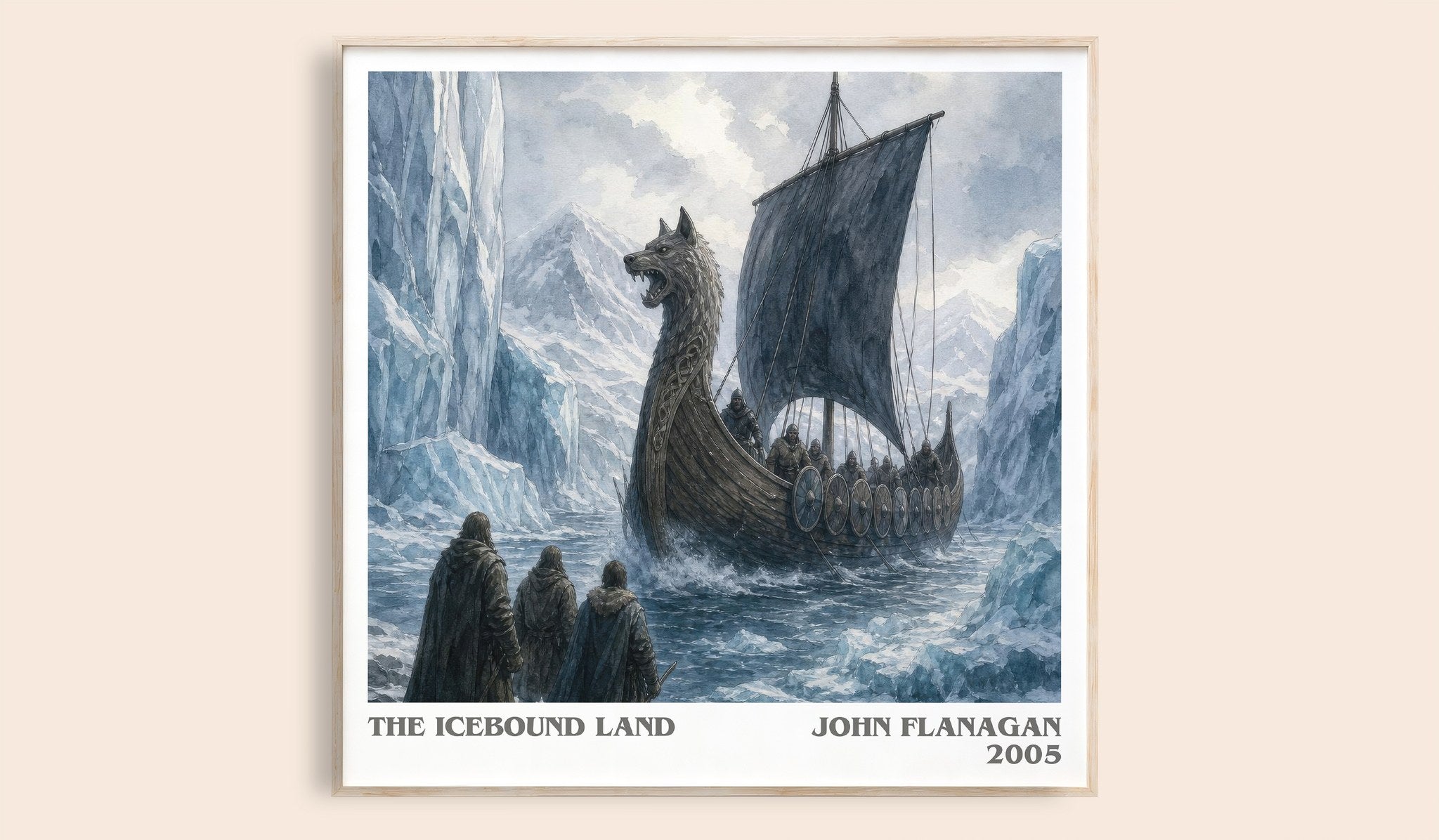 The Icebound Land Literary Art Print by John Flanagan