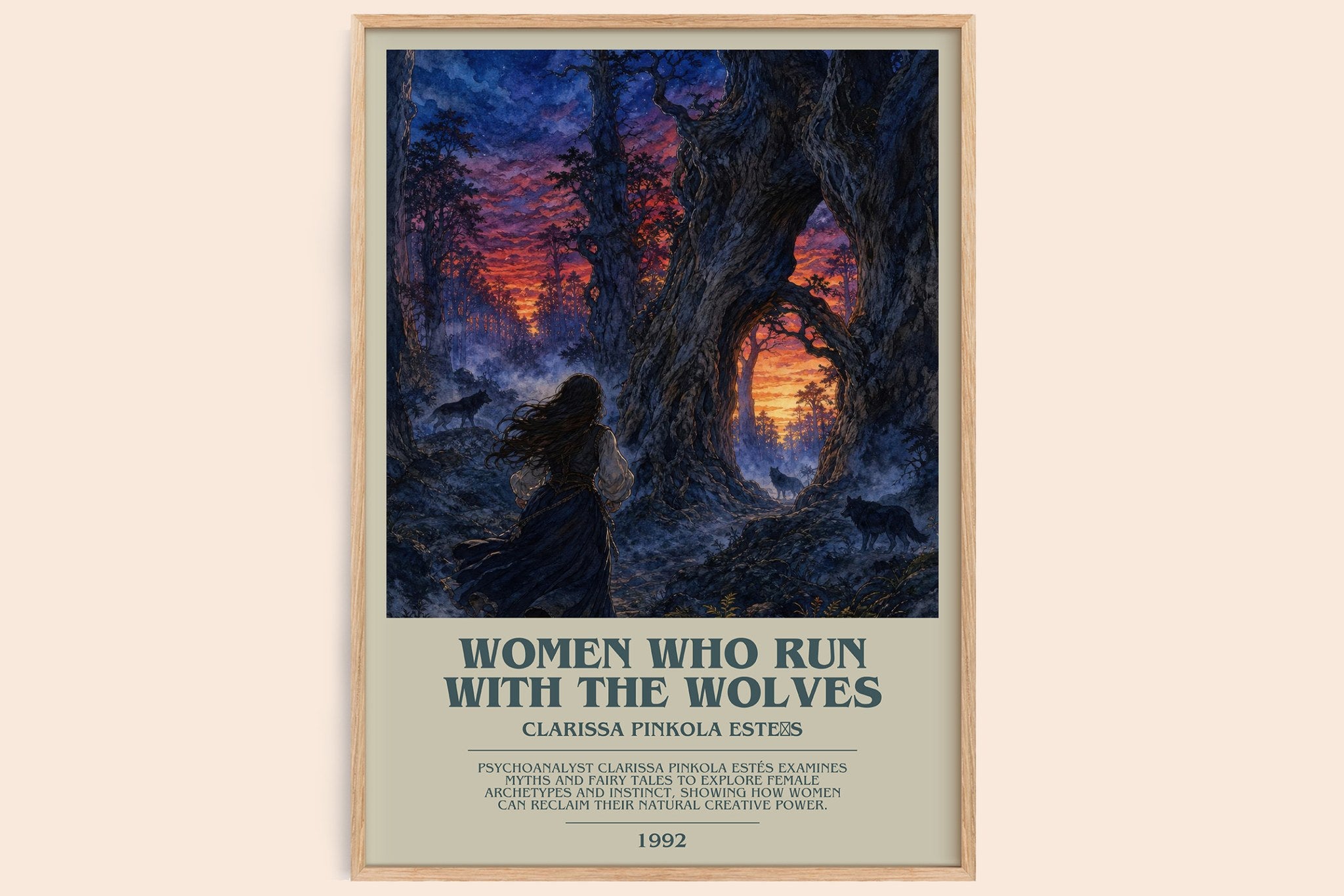 Women Who Run with the Wolves Bookish Wall Art by C. Estés