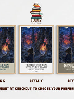 Women Who Run with the Wolves book cover print in frame leaning in hallway – non fiction wall art