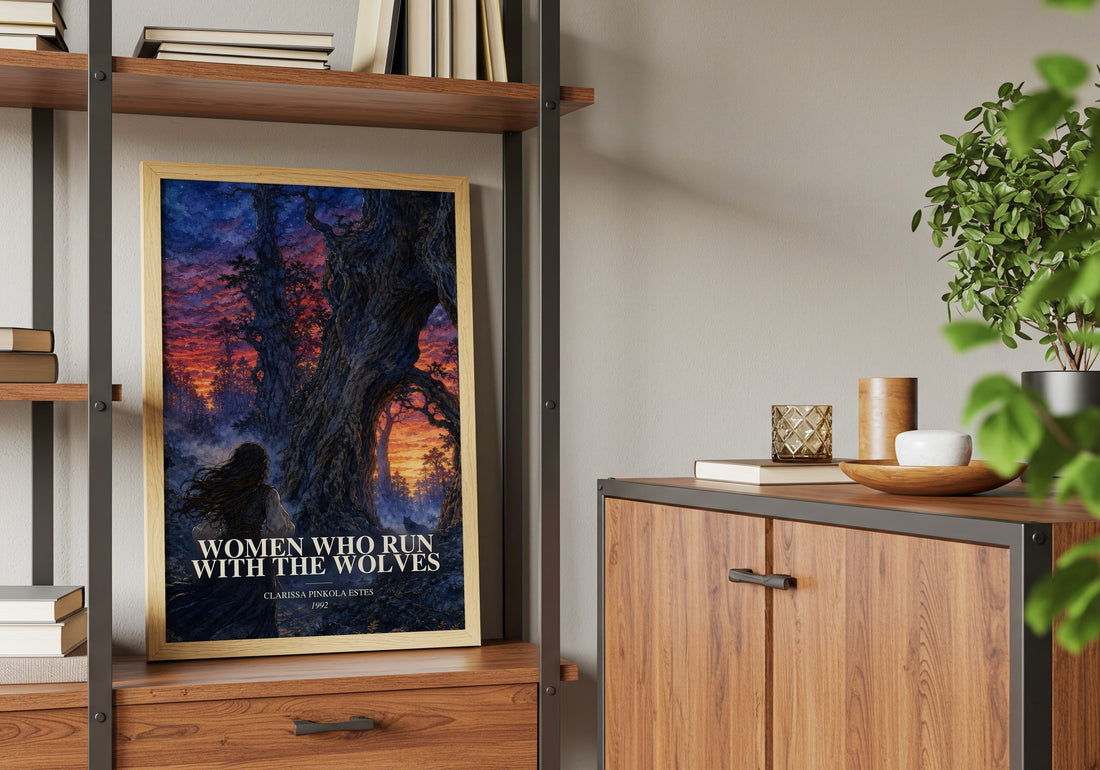 Women Who Run with the Wolves book watercolour illustration paper finish options – matte satin gloss