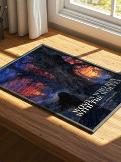 Women Who Run with the Wolves watercolour book poster framed on wall – non fiction wall art