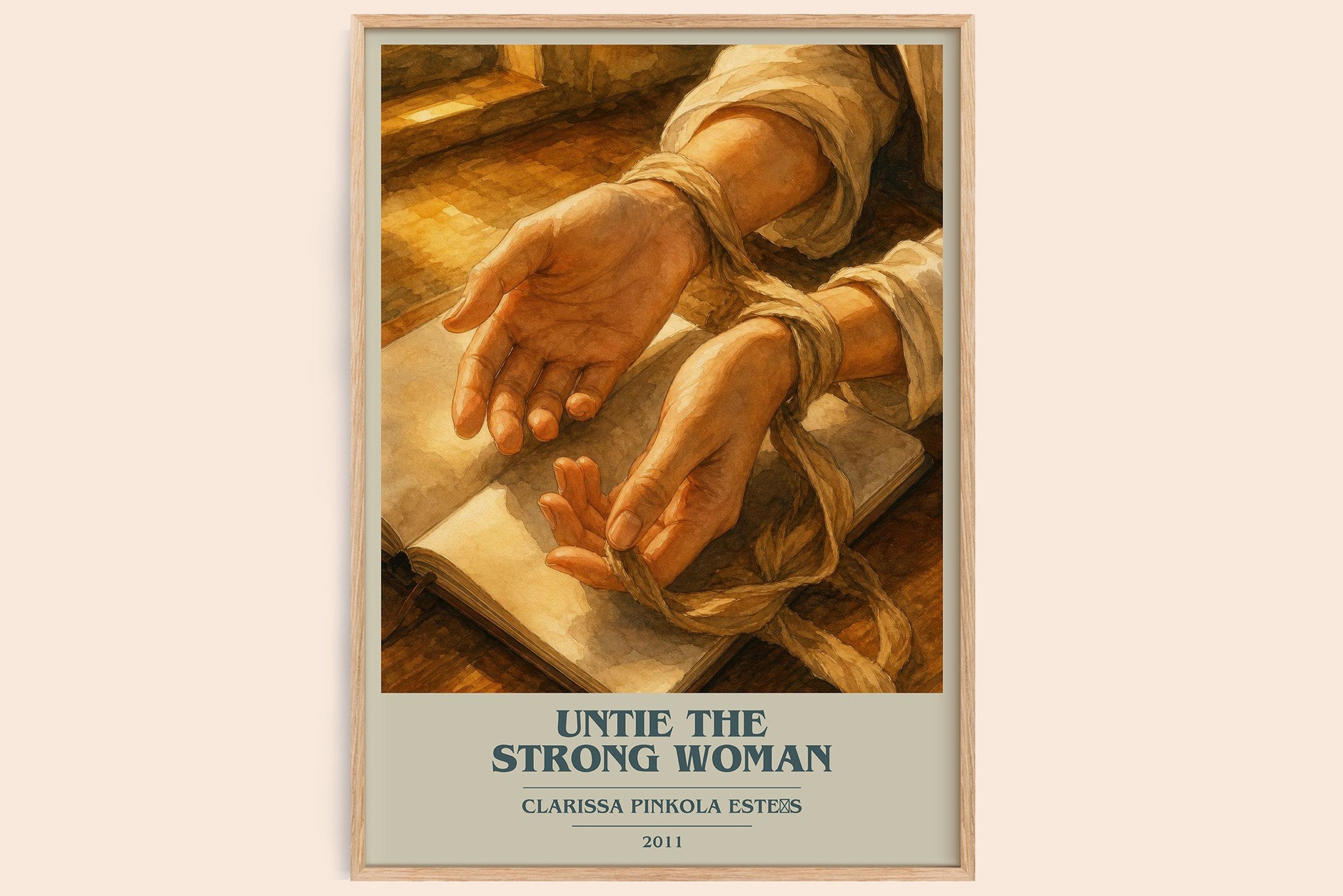 Untie the strong woman Book Cover Poster by Clarissa Pinkola Estés